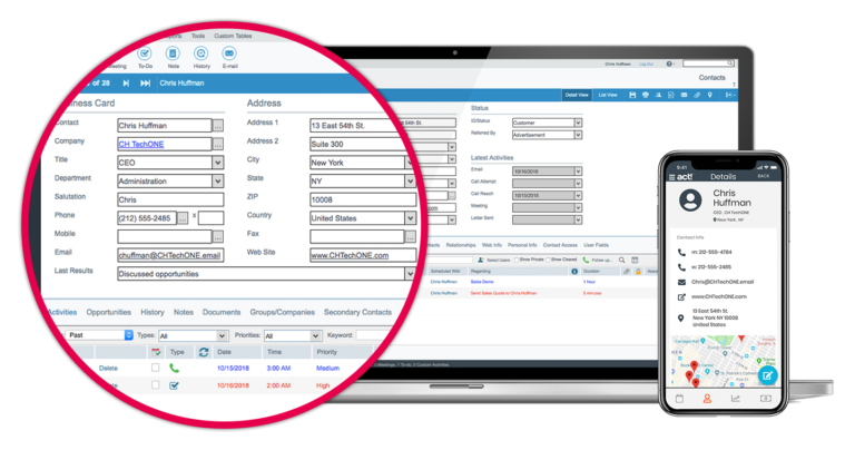 Act CRM Dashboard