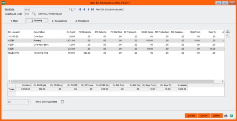 DSD/ScanForce Multi-Bin View