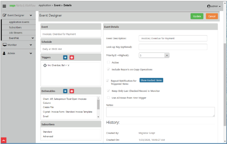 DSD Enhancements Sage dashboard