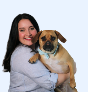 Stephanie Scioli and her dog, Thor Scioli