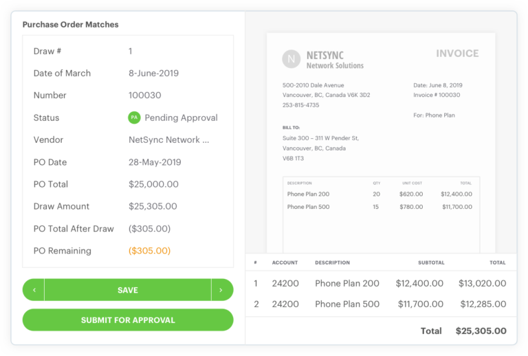 Beanworks purchase orders dashboard